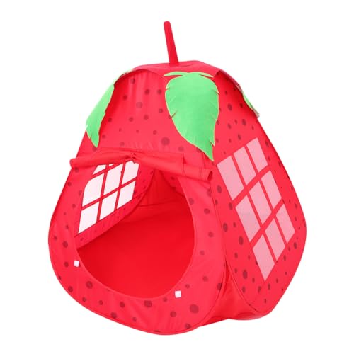 BESPORTBLE Portable Foldable Strawberry Castle Play Tent for Ages Indoor Game House with Smooth Surface Easy Installation and Spacious Design for Creative Play