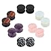TOPBRIGHT 6 Pair / 12 Pieces Set Natural Mixed Stone Plug Double Flared Flesh Tunnels Gauges