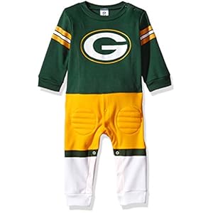 Gerber Childrenswear NFL Green Bay Packers Boys Footysuit, 12 Months, Green 41ORizpQ55L