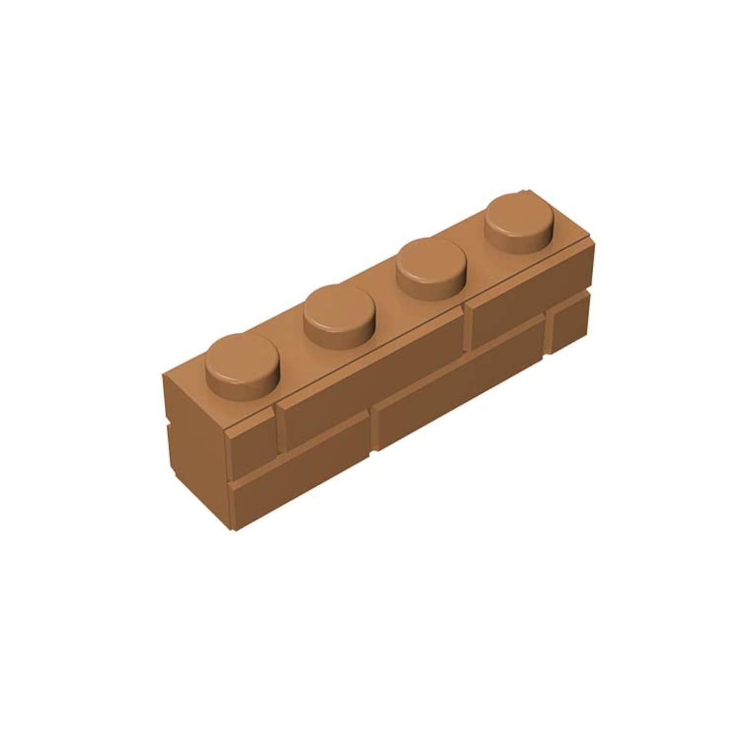 Classic Bulk Brick Block, Masonry Profile Bricks Wall Blocks Parts, 100 Pcs Light Coffee 1x4 Masonry Profile Brick, Compatible with Lego Parts and Pieces 15533(Colour:Light Coffee)