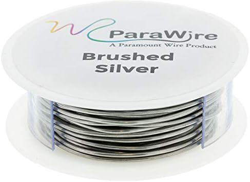Copper Craft Wire, Parawire 18ga Brushed Silver Enameled 25'
