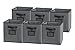Sodynee Foldable Cloth Storage Cube Basket Bins Organizer Containers Drawers, 6 Pack, Dark Grey/Grey