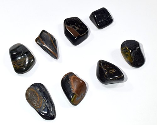 Natural Blue Tiger Eye Cabochon Pebbles Chatoyant Gemstone Mineral Cabs Polished Quartz Crystal Hawk's Eye Tumbled Stone from Africa - 5 PCS