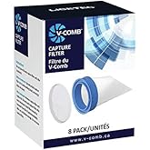 V-Comb Capture Filter Refill - 8 Head Lice and Nit Capture Filters - Requires V-Comb Head Lice Comb - Natural Lice Treatment