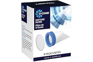 V-Comb Capture Filter Refill - 8 Head Lice and Nit Capture Filters - Requires V-Comb Head Lice Comb - Natural Lice Treatment