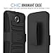 Nexus 6 Case - MoKo Shock Absorption Scratchproof Full Body Rugged Cover Holster Belt Clip Kickstand Protective Case for Google Nexus 6 (2014), BLACK