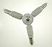 Uniox 3 in 1 Lamp sockets Adapter,Medium Base E26 / E27,Lampholder Horizontal Splitter White