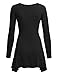Made by Johnny MBJ Womens Long Sleeve Double Layer Tunic Top XL Black