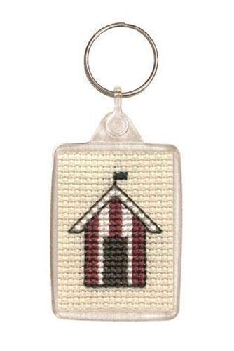 Beach Huts Keyring