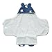 Mamush Newborn Baby Wrap Swaddle Blanket, Bear Ear Hooded Stroller Wrap, Fleece Sleeping Bag, Velcro Sleep Sack for 0-6 Month Infants, Blue w/Stars by