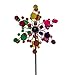 Plow & Hearth Set of 3 Metal Pinwheel Decorative Garden Stakes 7 L x 4.25 W x 22 H Multicolored
