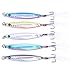 Aorace 5pcs/lot High Strength Saltwater Fishing Casting Metal Jig Shore and Boat Jigging Lure Bait Lead Fish with Feather 6.5cm/17g