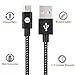 SGIN Micro USB Cable,3-Pack 6ft Nylon Braided Charging Cord - Extra Long USB 2.0 Sync and Charge for Android Devices, Samsung Galaxy, Sony, Motorola Nokia,and More(White Black)