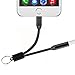 KUPX Key Chain Braided Lightning to 3.5 mm Headphone Jack Adapter,iPhone 7 Headphone Jack Audio Adapter converter (ios 10.3) black