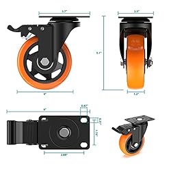 4 inch Swivel Caster Wheels with Safety Total