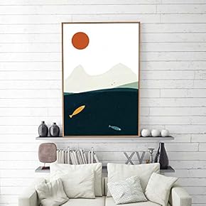 Framed Home Artwork Abstract Simple Style for Living Room Bedroom
