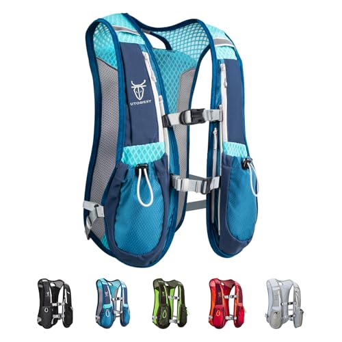 UTOBEST Laufweste Leichter Trinkwestenrucksack 5L,Blau