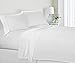 Cathay Home Hospitality Luxury Soft Flat Sheet of 100-Percent Microfiber Construction, King Size, White Color