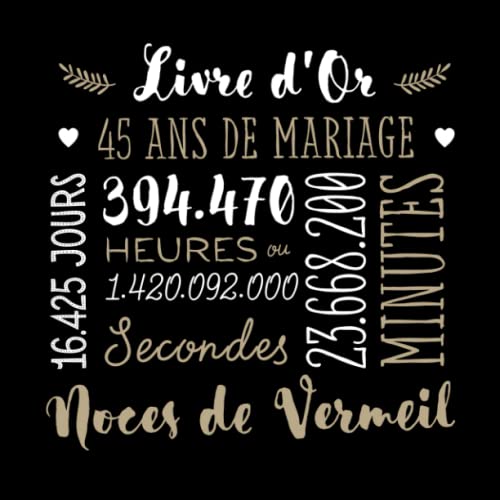 Livre d'Or 45 ans de mariage