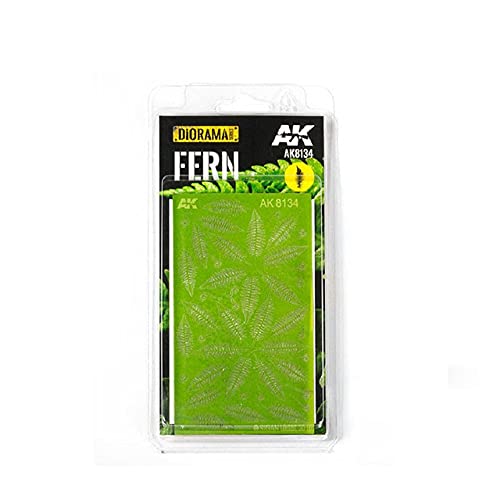 AK Interactive - Miniature Fern Plant, Green, 6 cm, Realistic, Botanical