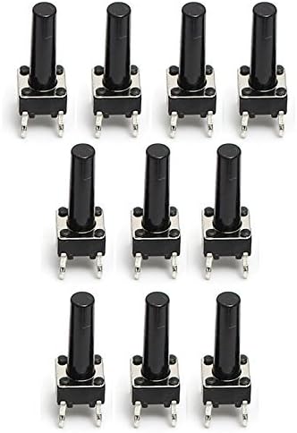 DollaTek 140pcs 14Types Momentary Tactile Push Button Switch Micro SMD SMT Tact Switches, Black - Image 3