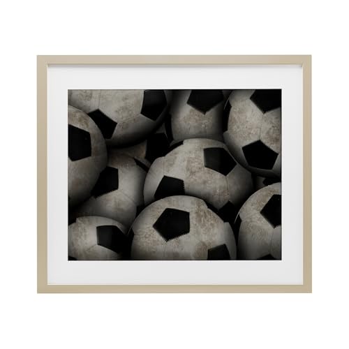 Stupell Industries Bin Of Soccer Balls Birch Framed Print Under Glass, design b…