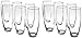 Luminarc Cachet 9-Ounce Stemless Flute Glasses, 12 Pack, Clear, 2.0