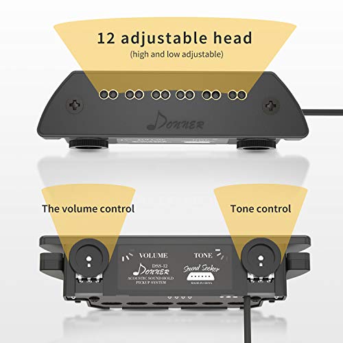 Donner Acoustic Guitar Pickup, DSS12 Sound Seeker Guitar Pickups
