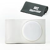 MegaGear Protective White Leather Camera Case , Bag for Samsung Galaxy EK-GC100, EK-GC110 Galaxy, GC200 Galaxy 2 Compatte