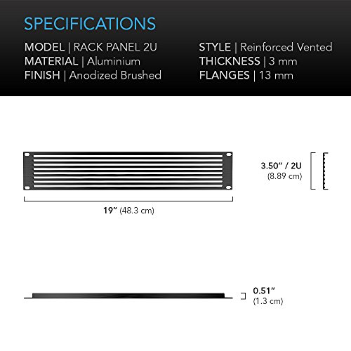 image for AC Infinity Rack Panel Accessory Vent 2U Space for 19