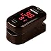 Fingertip Pulse Oximeter Oximetry Blood Oxygen Saturation Monitor Batteries and Lanyard (Black)