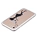3Cworld Case for iPhone 8 Case, 7 Case, Ultra Thin Clear Art Pattern Crystal Gel TPU Rubber Flexible Slim Skin Soft Case for iPhone 7 / iPhone 8 (Dandelion/Girl - Black)