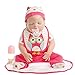 SanyDoll Reborn Baby Doll Soft Silicone Vinyl 22 inch 55 cm Lovely Lifelike Cute Baby Boy Girl Toy Peach red Suit Sleeping Doll