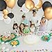 Party Decorations Balloons,100 Pack 12 '' Ultra Thickness Latex Balloons (Gold and White and Black Color)