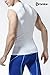 Tesla TM-R15-WHTZ_X-Large Men's R Neck Sleeveless Muscle Tank Dry Compression Baselayer R15