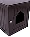 Internet's Best Decorative Cat House & Side Table | Cat Home Nightstand | Indoor Pet Crate | Litter Box Enclosure (Espresso)