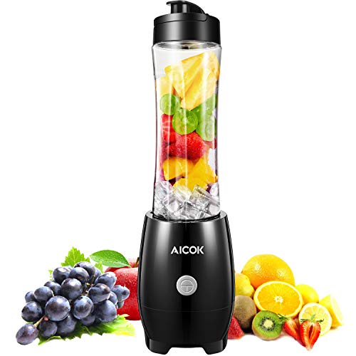Personal Blender Aicok Smoothie Blender 300W Single Serve Smoothie