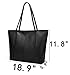Obosoyo Women's Handbag Genuine Leather Tote Shoulder Bags Soft Hot Black