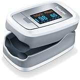 Beurer Digital Fingertip Pulse Oximeter, Blood Oxygen Saturation and Pulse Rate Monitor