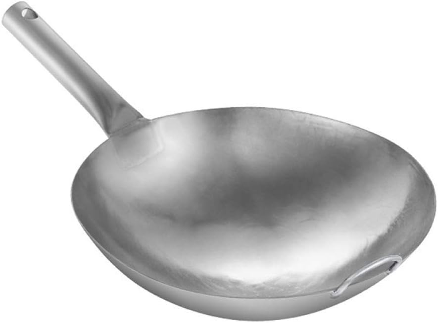 ZHAS Stainless Steel Wok - 30-36Cm / Non-Stick - Gas Stove Induction Cooker Universal - Stay-Cool Handles,A-36Cm,A,36cm