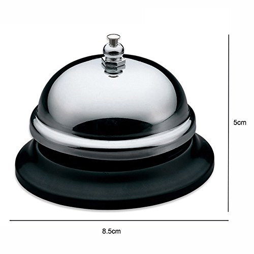 Restaurant Desk Kitchen Toy Call Bell Customer Service Bell for Classroom Hotel Service Steel Bell Call IOTdou Ringer Ring Reception Office Reception School Using (Sliver)