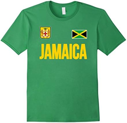 Mens JAMAICA T-shirt Jamaican Flag Tee Travel Vacation Souvenir 2XL Grass