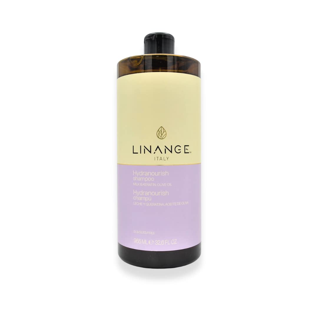 Linange Milk & Keratin Set: 33.8 Oz Shampoo, 33.8 Oz Mask, 8.45 Oz Leave-in Conditioner Spray (Free Starry Sexy Kiss Lip Plumping)