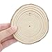 CEWOR Natural Wood Slices 20pcs 3.5-4.0 Inches Craft Christmas Ornaments Round Circles Unfinished Tree Bark Log Discs for DIY Arts Rustic Wedding Decoration