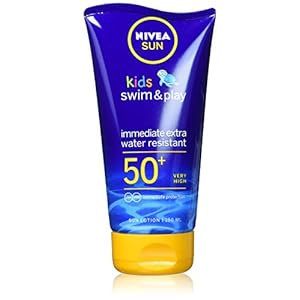 NIVEA SUN Kids Swim & Play // Ultra Protect & Play SPF 50+ Lotion (150ml), Water-Resistant Sunscreen, Effective UVB and…