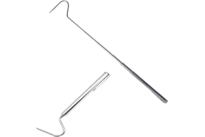 LALOCAPEYO 1 Pcs Stainless Steel Snake Catcher Telescopic Reptile Capture Hook Foldable Reptile Handling Tool Gripper Control