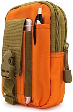SinYong Tactical Waist Pack Outdoor Molle EDC Pouch Multipurpose Utility Gadget Waist Belt Bag For iPhone 7 Plus Samsung Galaxy HTC LG Smartphone (Orange)