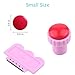 BTArtbox Double Ended Stamper and Plastic Scraper Nail Art Image Stamping Plate Manicure Tool Kit Set
