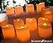 LED Lighted Flickering Votive Candles White Flameless - Banberry Designs - Box of 48