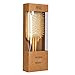 Mokale Natural Bamboo Paddle Hair Brush-Detangling Scalp Massage Hair Comb in an Eco Friendly Box for All Hair Types
